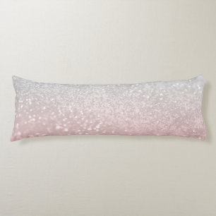 Blush Grey Princess Glitter #1a (Faux Glitter) Body Cushion