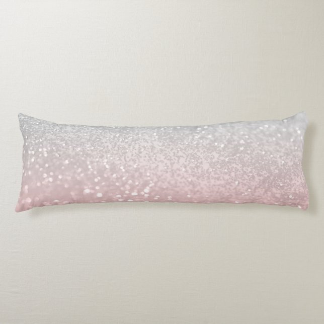 Blush Grey Princess Glitter #1a (Faux Glitter) Body Cushion (Front)
