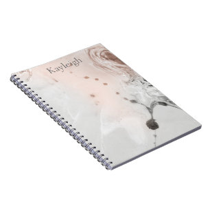 Blush Grey Stone Abstract Notebook