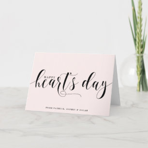 Blush Happy Heart's Day Script   Valentine's Day Holiday Card