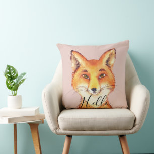 Blush Hello Fox Cushion