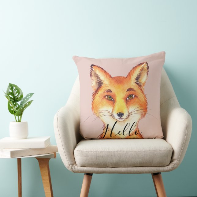 Blush Hello Fox Cushion (Chair)