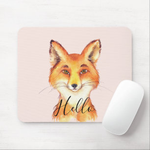 Blush Hello Fox Mouse Mat