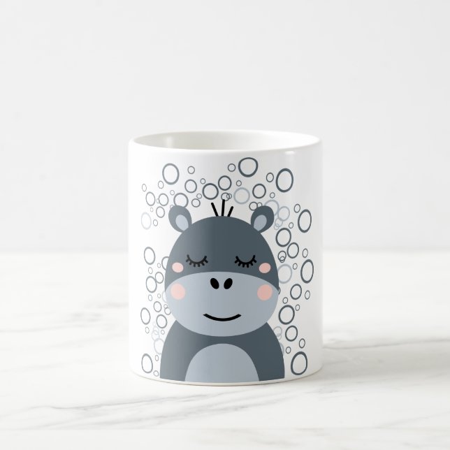 Blush Hippo Coffee Mug (Center)