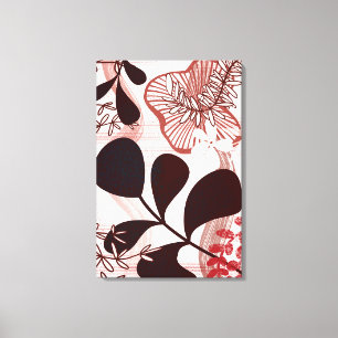 Blush Horizon – Modern Abstract Botanical Canvas Print