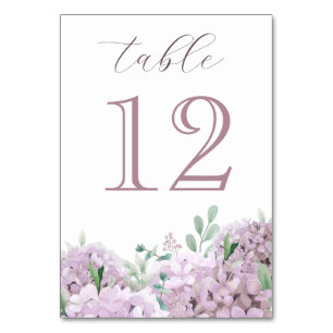 Blush Hydrangea Table Number