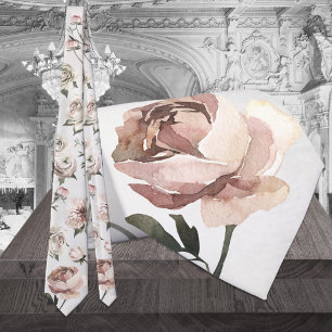 Blush In Bloom Dahlia Rose Ranunculus Garden Tie