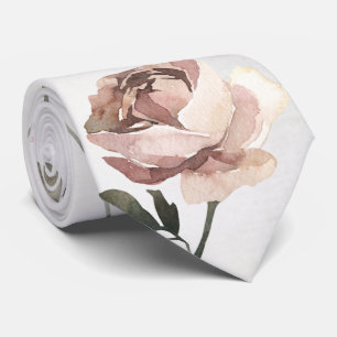 Blush In Bloom Pink White Desdemona Roses  Tie