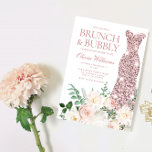 Blush Ivory Elegant Bridal Shower Brunch & Bubbly Invitation<br><div class="desc">Blush Ivory Elegant Bridal Shower Brunch & Bubbly Invitation

Many more dress colour variations and flower arrangements in the collection (see below)</div>