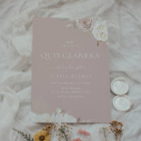 Blush & Ivory Floral Dusty Pink Quinceanera Party