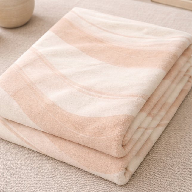 Blush Ivory Ripple Fleece Blanket (Creator Uploaded)