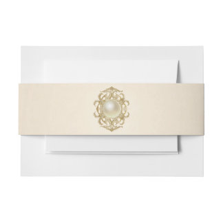 Blush Ivory Satin Invitation Belly Band