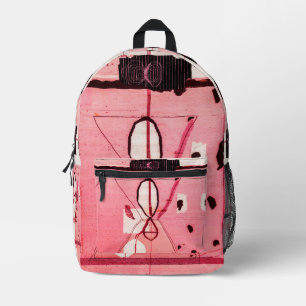 Blush Kilim: Pink Moroccan Heritage Art Printed Backpack