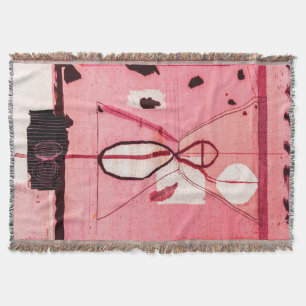 Blush Kilim: Pink Moroccan Heritage Art Throw Blanket