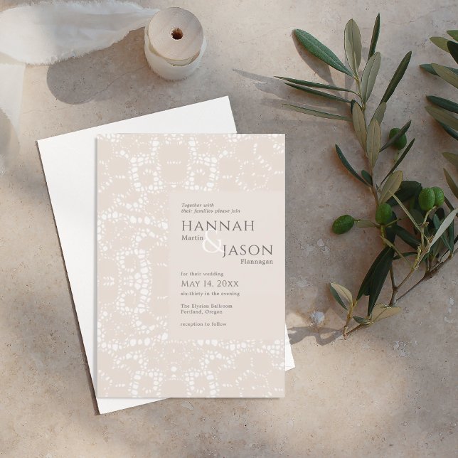 Blush Lace Dainty Elegant Invitation (Creator Uploaded)