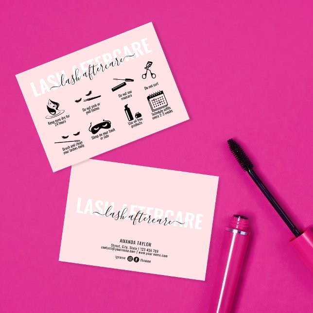 Blush Lash Aftercare Lashes Aftercare card (Creator Uploaded)