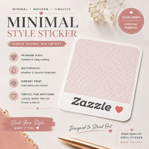 Blush Lattice Preppy Vinyl Sticker
