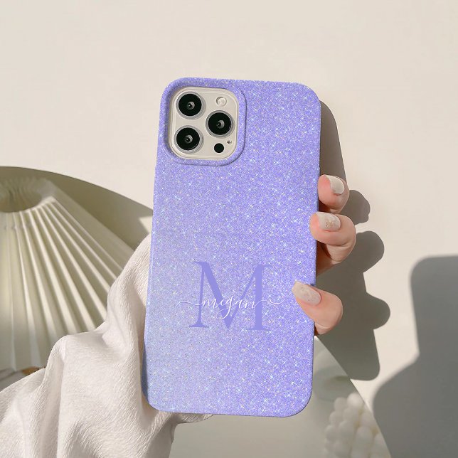 Blush Lavender Diamond Glitter Ombre Custom Chic  Case-Mate iPhone Case (Creator Uploaded)