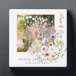 Blush Lavender Purple Floral Happily Ever After Plaque<br><div class="desc">Blush Lavender Purple Floral Happily Ever After</div>