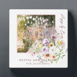 Blush Lavender Purple Floral Happily Ever After Plaque<br><div class="desc">Blush Lavender Purple Floral Happily Ever After</div>