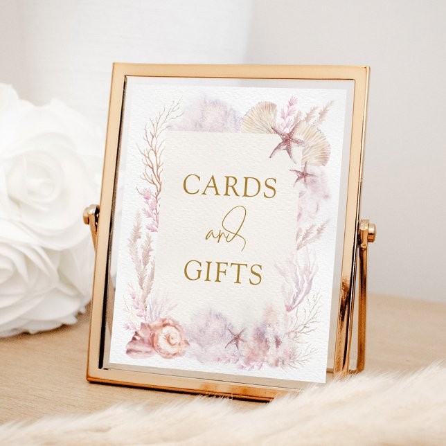 Blush Lavender Under the Sea Cards and Gifts Sign (Creator Uploaded)