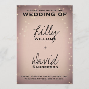 Blush Light - Wedding Customisable Invitation