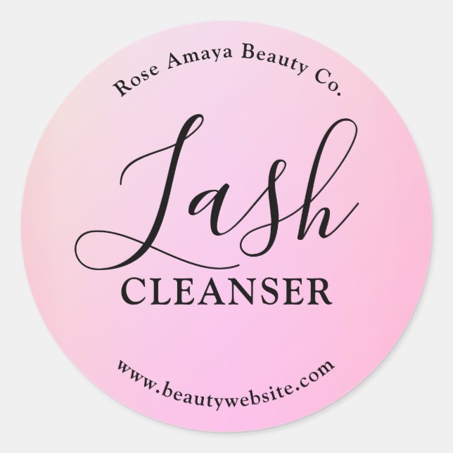 Blush Lilac Lash Cleanser Shampoo Product Label (Front)