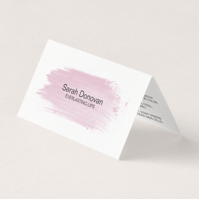 Blush & Lip Product Distributor Tips & Tricks Business Card (Front)