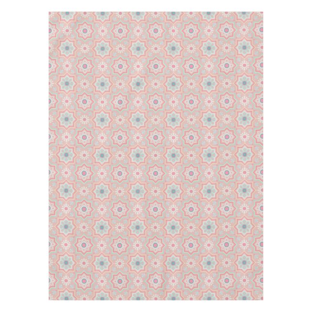 Blush Majesty – Andalusian Moroccan Elegance Tablecloth (Front)