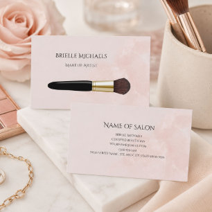 Blush Makeup Artist Brush Business Card