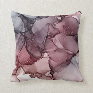 Blush, Mauve, Payne's Grey Abstract Cushion