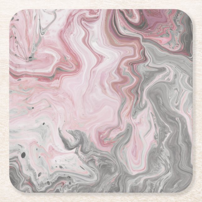 Blush Minerals Square Paper Coaster (Front)