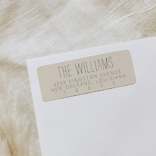 Blush Minimalist Return Address Labels