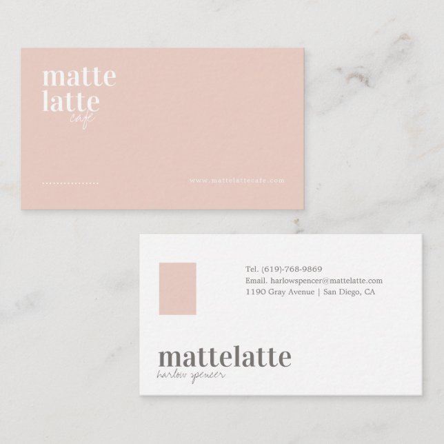 Blush | Modern Elegant Minimalist Professional Business Card (Front/Back)