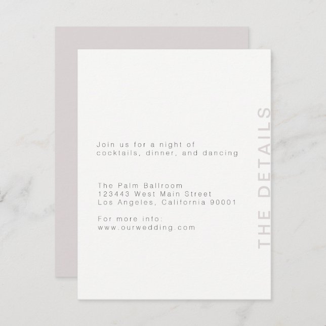Blush Modern Enclosure Card (Front/Back)