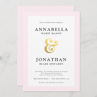 Blush Modern Wedding Invitation