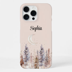 Blush Moon Purple Trees iPhone 16 Pro Max Case