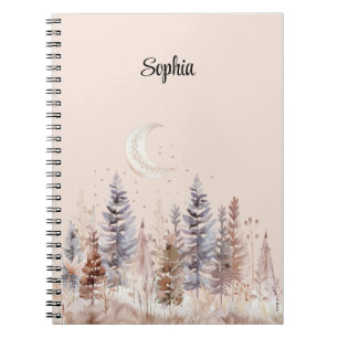 Blush Moon Purple Trees Notebook