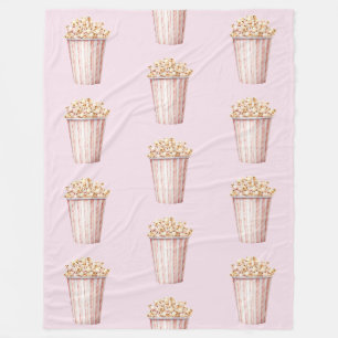 Blush Movie Time Popcorn Fleece Blanket