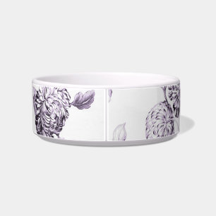 Blush Mulberry Purple Toile Customise Pet Name Bowl