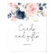 Blush navy floral Cards and gifts Poster