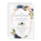 Blush navy gold modern floral watercolors wedding