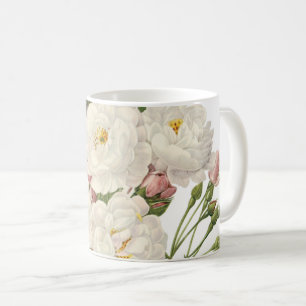 blush noisette rose(Rosa noisettiana) by Redouté Coffee Mug