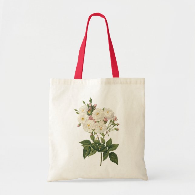 blush noisette rose(Rosa noisettiana) by Redouté Tote Bag (Front)