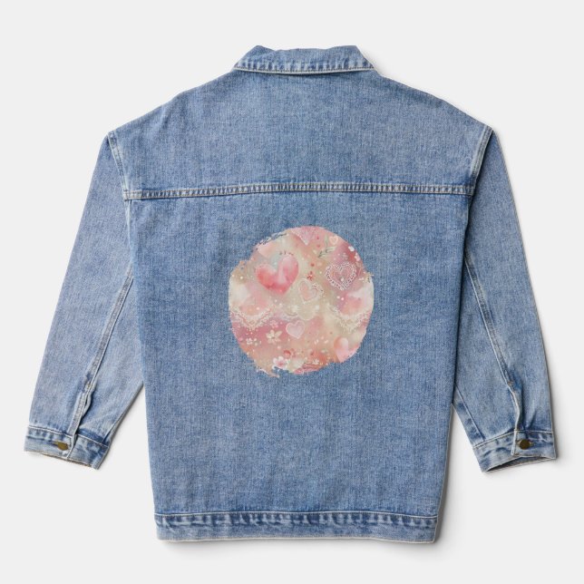 Blush of You Denim Jacket (Back)