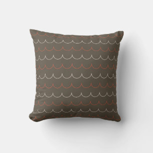 Blush, Olive & Rust Scallop Pillow 
