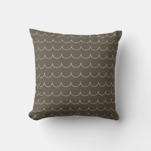 Blush & Olive Scallop Geometric Throw Pillow
