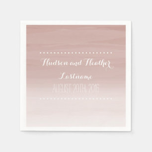 Blush Ombre Wedding Napkins