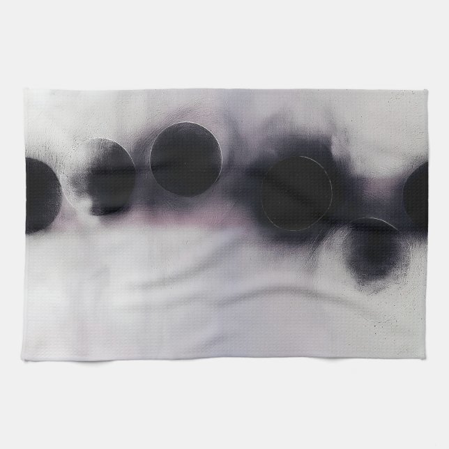 Blush Orbit Abstract Tea Towel (Horizontal)
