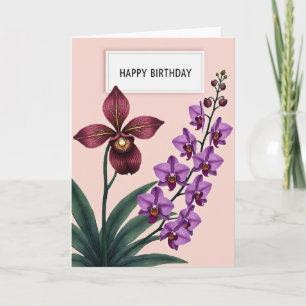 Blush Orchid Birthday Card
